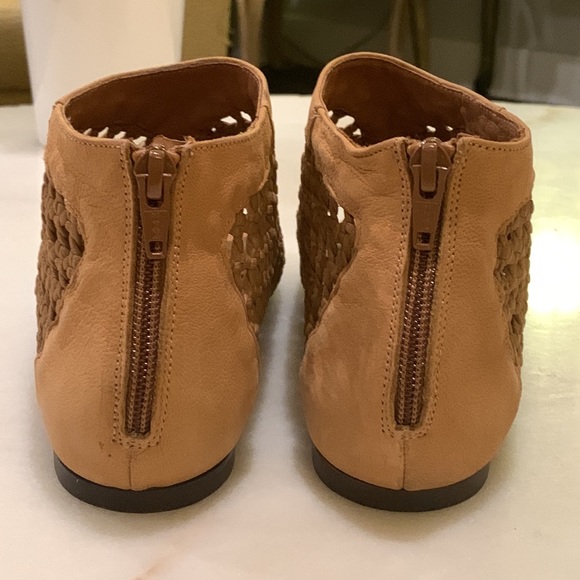 Sundance Leather Woven Peep Toe Delphia Sandal Caning Size 38 - Picture 6 of 13